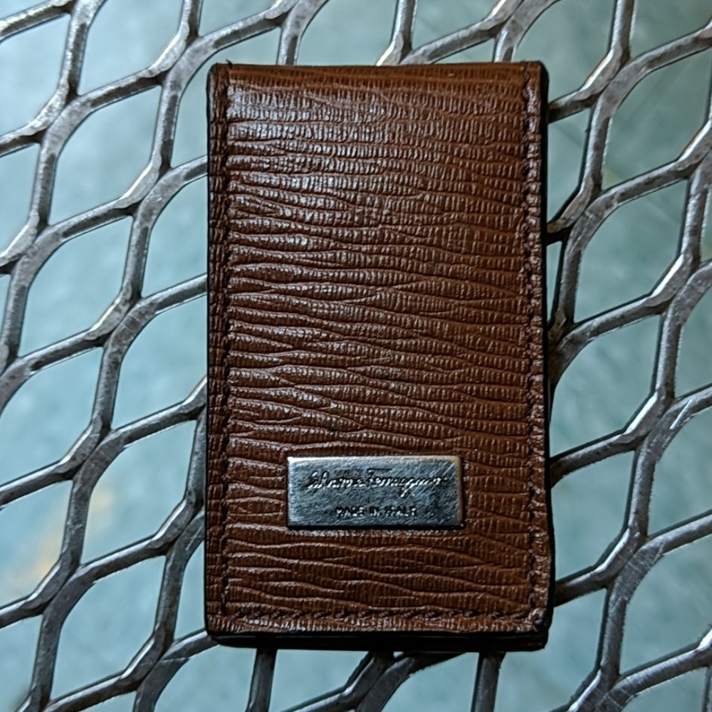 Salvatore Ferragamo 'Revival' Money Clip Textured
